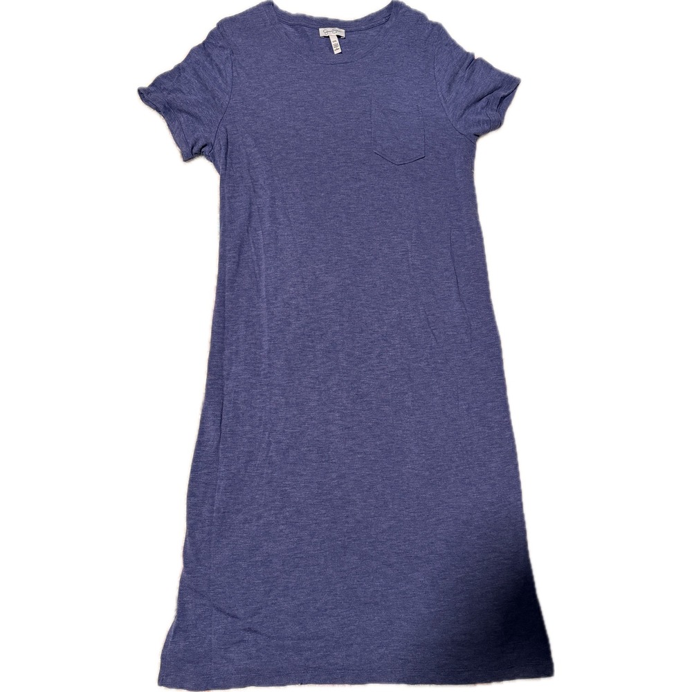 Jessica Simpson Blue Purple Heathered Pocket T-Shirt Dress XXL
